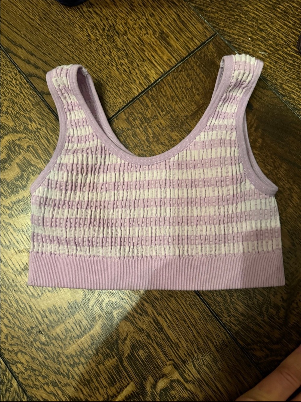 Carter's Lilac Striped Knit Tank Top
